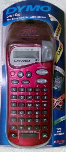 Dymo Letra Tag Easy to Use Labelmaker NEW Label Maker 7 Styles 4 Font Sizes RED
