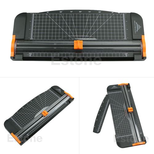 Jielisi 909-5 a4 guillotine ruler paper cutter trimmer cutter black-orange for sale