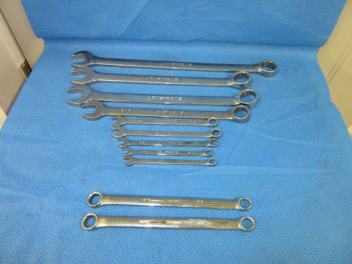 11 ARMSTRONG WRENCH SET 13/16 7/16 3/8 5/16 1/2 9/16 1&#034; TOOLS MILITARY USED