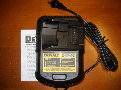 Dewalt DCB101 12V-20V MAX Lithium Ion Cordless Battery Charger 20volt NEW Li-Ion