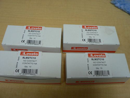 LOt of 4 Lovato 8LM2TC10 Add on Auxiliary No contact box of 10 pieces