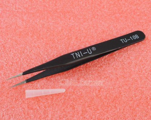 1pcs tu-10b antistatic non-magnetic straight tip tweezer for sale