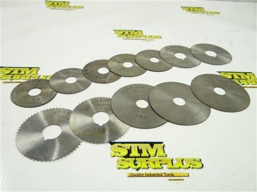 12 HSS SLITTING SLOTTING SAWS 1-3/4&#034; TO 2-1/2&#034; CIRCULAR CLEVELAND MALCO