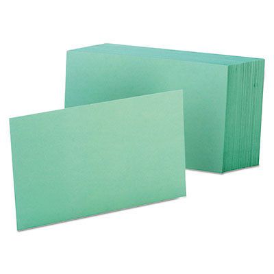 Unruled Index Cards, 4 x 6, Green, 100/Pack 7420-GRE