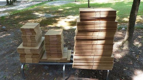Lot of 209 Assorted Size Uline Corregated Boxes: 12&#034;X12&#034;X2, 8&#034;X8&#034;X8&#034; PICKUP ONLY