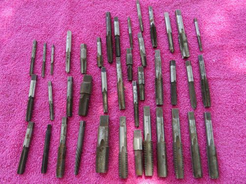 MACHINIST LATHE TOOLS  ASSORTED LOT OF 40 TAPS VARIOUS SIZES Greenfield Morse
