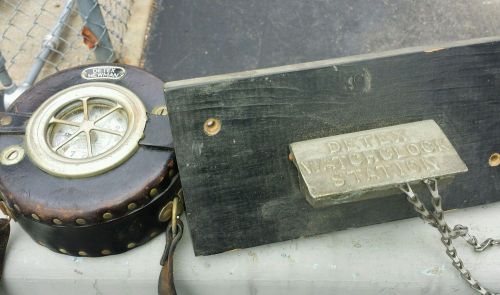 Vintage Detex Newman Watch Clock  w/Original Leather &amp; Keys Station