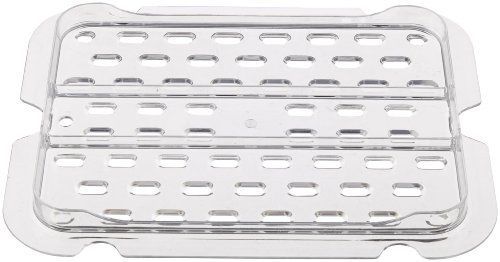 Rubbermaid commercial products fg127p24clr 1/2 size cold food pan drain tray for sale