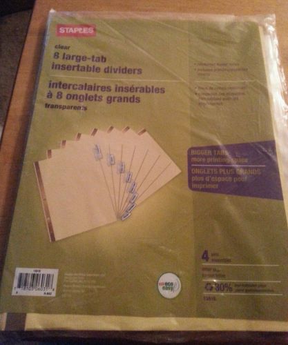 Staples Clear 8 Large-tab insertable dividers