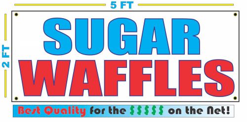 SUGAR WAFFLES Banner Sign NEW Larger Size Best Quality for The $$$ Fair Food