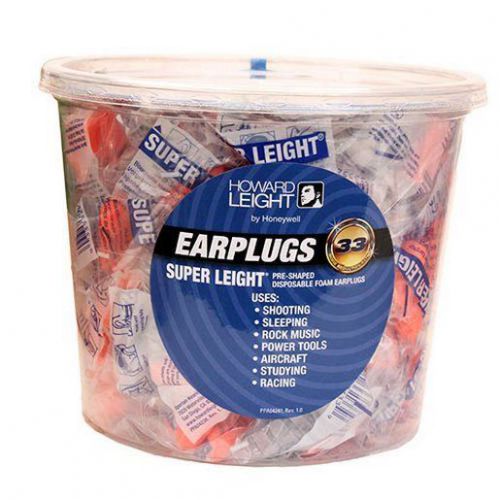 Howard Leight R-33133 Super Leight Uncorded Disposable Earplugs Package Of 100