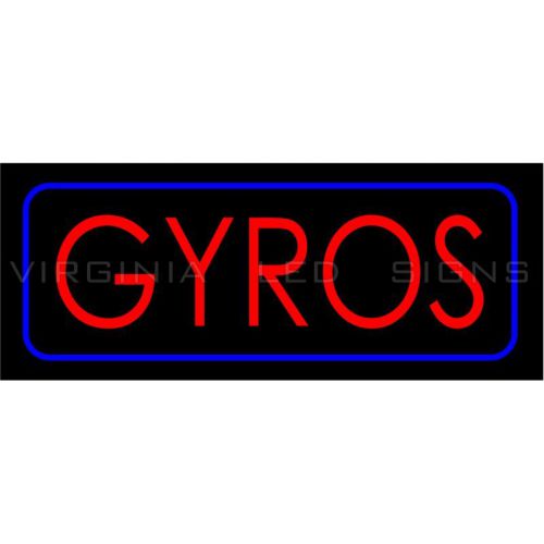 Gyros led sign neon looking 30&#034;x12&#034; high quality very bright red blue for sale