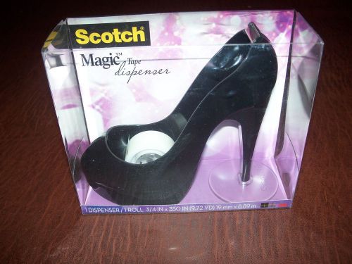 NEW 3M SCOTCH MAGIC TAPE DISPENSER BLACK HIGH HEEL SHOE STILETTO