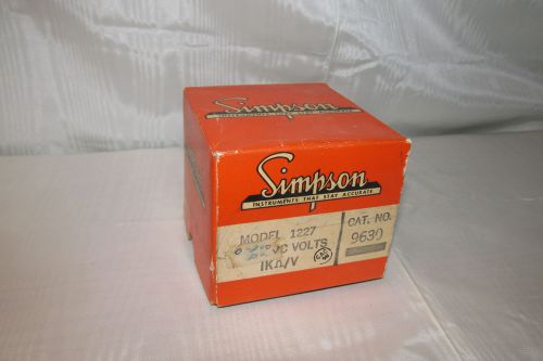 Vintage Simpson Instruments Modl 1227 O-25 AC Amp Amperes Panel Meter NOS MIB