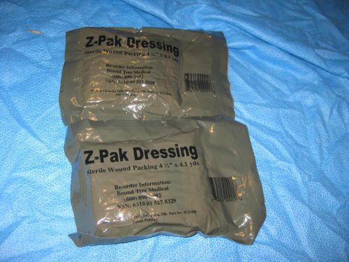 Z-PAK DRESSING TRAUMA STERILE WOUND PACKING 4.5 X 4.1 YARDS (2) NIP 8329