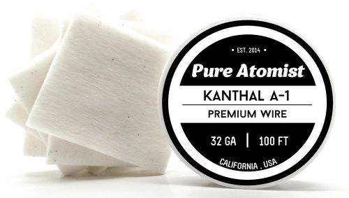 Kanthal a1 &amp; 20 japanese cotton 100 ft 32 gauge awg round wire 0.20mm 32g 100 &#039; for sale