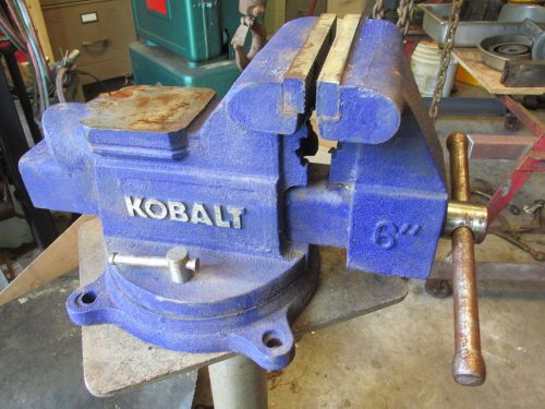 Kobalt HD 6 in. Vise, 6&#034; Wide Jaws, Swivel Base,Very Good Condition,#KV9915