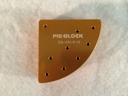 9-Place Pie Wedge for 1 Dram Vial 15mmx45mm, Anozdized Gold, 19mm Hole Depth