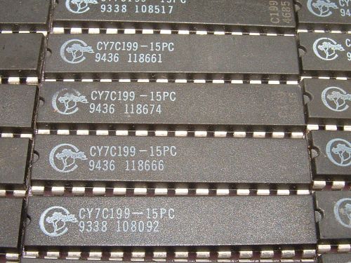 Cypress CY7C199-15PC 32Kx8 15ns Cache SRAM memory 300mil PDIP28 Tested 0 Defects