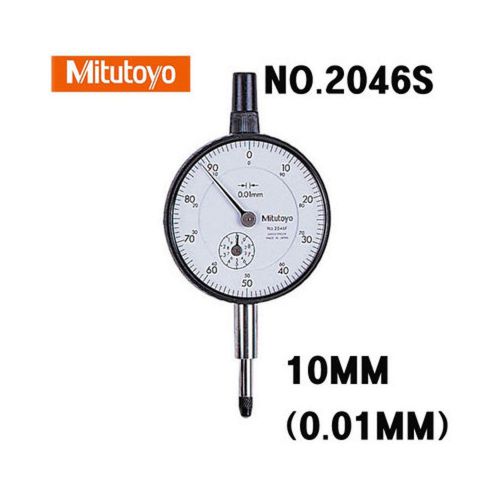 Mitutoyo Dial Indicator 2046S  0.01mm X 10mm  Test Indicator Japan