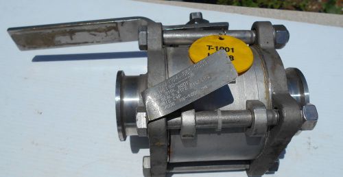 Ball valve stainless steel 2&#034; tri clamp sanitary 750 cwp 316 pbm cf3m for sale