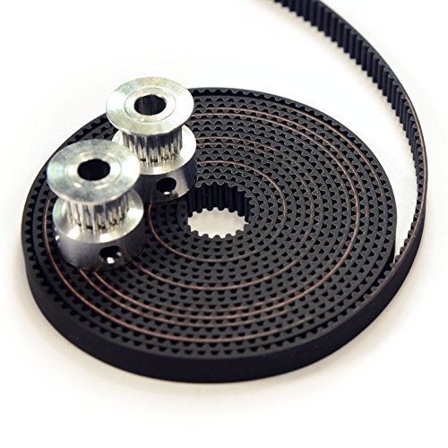 2 x aluminum gt2 16t pulley and 2m belt for reprap 3d printer prusa i3 for sale