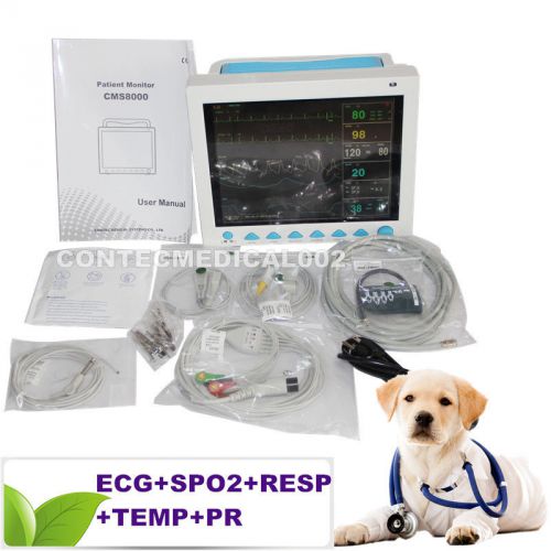 Veterinary vet portable patient monitor icu machine spo2/nibp/ecg/temp/pr/resp for sale