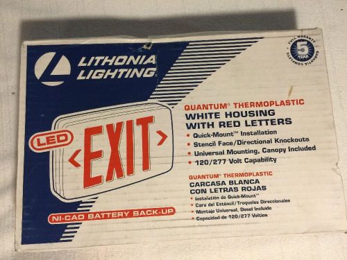 Lithonia Quantum LED Exit Sign Light With NI-CAD Battery 120/277V NIB