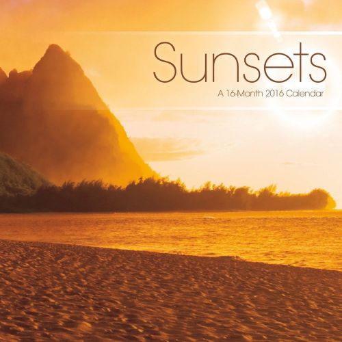 16-Month 2016 SUNSETS Wall Calendar NEW &amp; SEALED Nature Photography Sunrise
