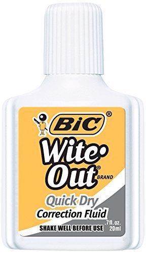 NEW BIC Wite-Out Quick Dry Correction Fluid - 3 Pack (BICWOFQD324)