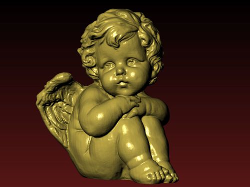 Angel Statue cherub STL 3d Model for 3D printer Printable or 5axis CNC Machine