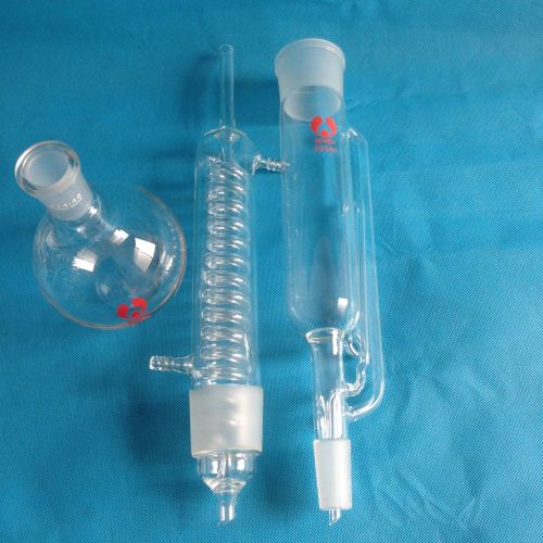 500ml, 24/40, Glass Soxhlet Extractor, Graham Condenser, with Flat Bottom Flask