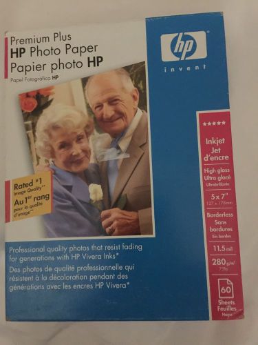 HP Premium Plus Photo Paper High Gloss Size 5 x 7  Pack Of 60 Sheets