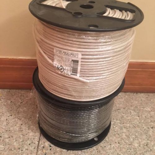 2 ROLLS 500FT #12AWG: white, black CABLE