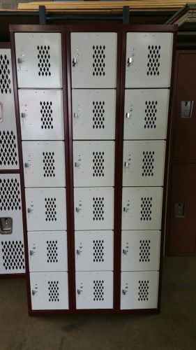 Art metal six high box lockers for sale