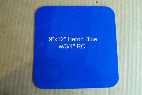 10 pcs. .040 9&#034; x 12&#034;gloss heron ( navy ) blue  aluminum sign blanks w/ 3/4&#034; rc for sale