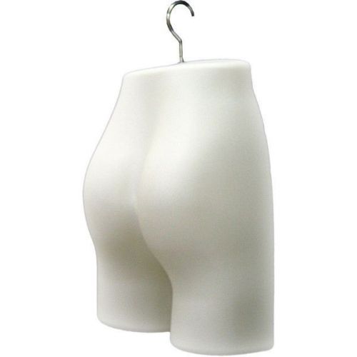 MN-121 3 PCS WHITE Plastic Butt Hanging Form with Metal Swivel Hook