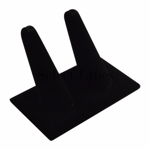 NEW Black Velvet 2 Finger Ring Stand Jewelry Display