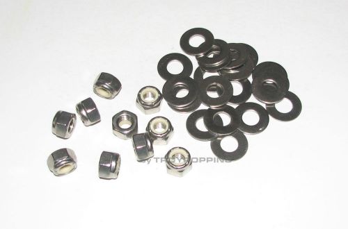 SS 10-5/16&#034;-18 NYLOC LOCK NUTS &amp; 20-5/16&#034; FLAT WASHERS STAINLESS STEEL 18-8 PART