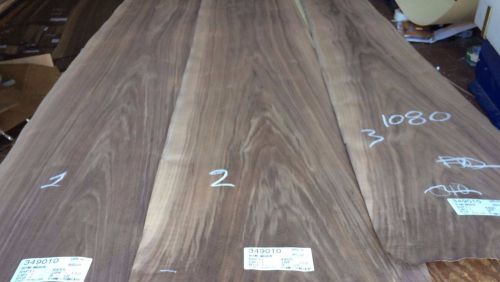 Wood  Walnut Veneer 105x10,14,16,total 3  pcs RAW VENEER1/46 N1080..