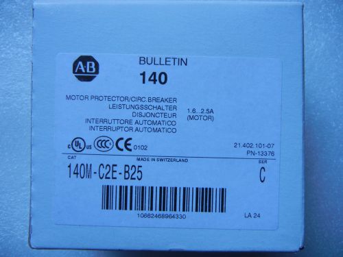 ALLEN BRADLEY 140M-C2E-B25  1.6 - 2.5 Amps Motor circuit breaker
