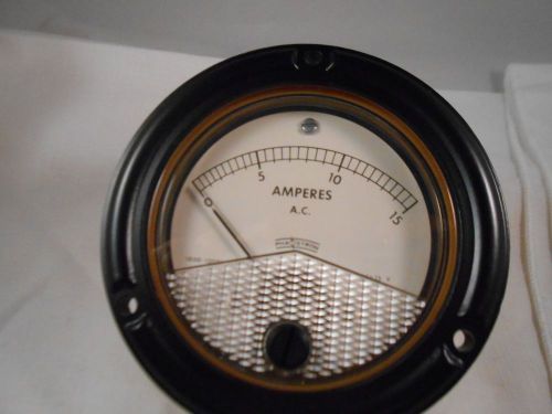 631-17102  AC AMPERES  0-15   NEW OLD STOCK 3 1/2&#034;