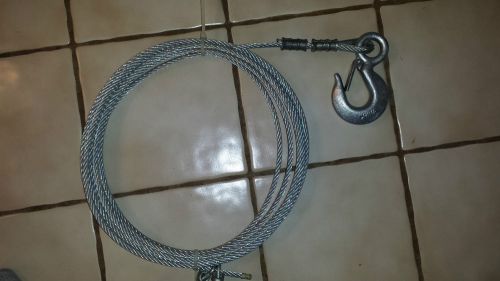 25&#039; 1/4&#034; Galvanized Cable w/hook for Davit