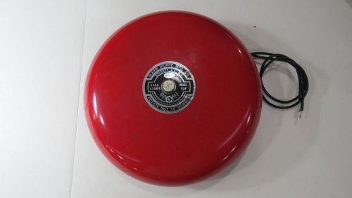 Vintage ademco alarm devise mfg. co. bell 8&#034; model ad 8 fire alarm for sale