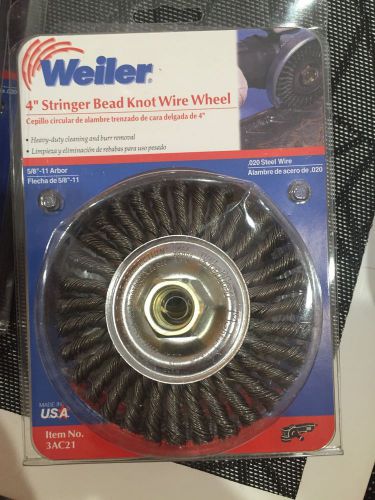 Weiler 4&#034; Stringer Bead Knot Wire Wheel (E62K)