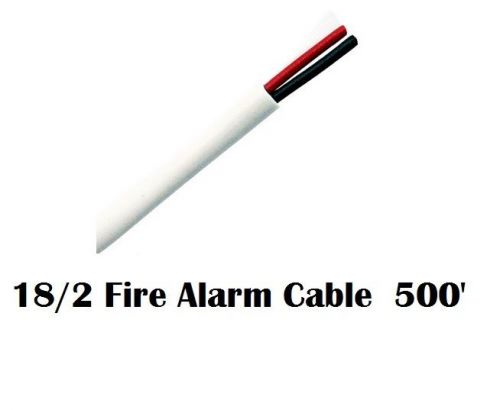 500 Paige Fire Alarm Cable 18 AWG 2 Wire 18/2C Audio Power Intercom Security SOL