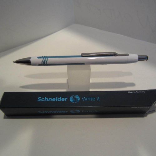 Schneider Epsilon Ballpoint Pen White/Blue-755 Blue Broad Refill in Pen+ Pouch