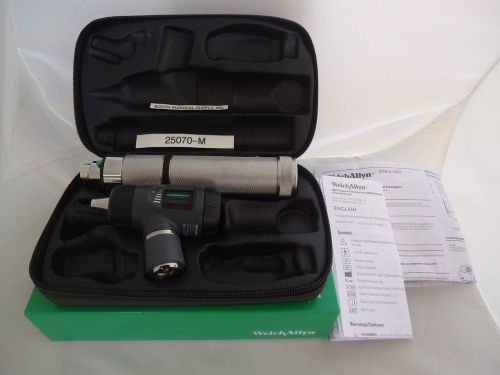 WELCH ALLYN OTOSCOPE SET #25070-M  WITH MACROVIEW OTOSCOPE &amp; HANDLE-NEW IN BOX!