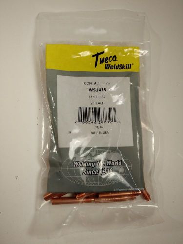 WS1435 1140-1167 WELDSKILL TWECO CONTACT TIP CONSUMABLE Bag of 25
