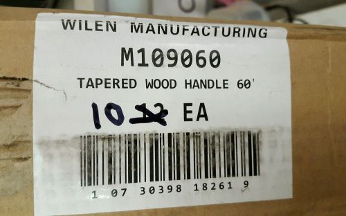 Wilen M109060, Tapered Wood Handle, 60&#034; Length, 1-1/8&#034; Shaft Diameter Case of 10